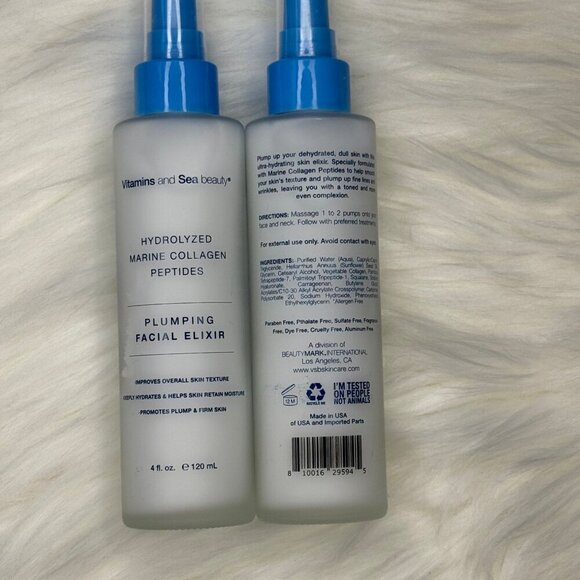 Plumping Facial Elixir with collagen peptides- vitamins and sea beauty. 1 bottle - Picture 3 of 3